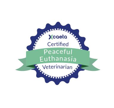 Certified Peaceful Euthanasia Veterinarian badge.